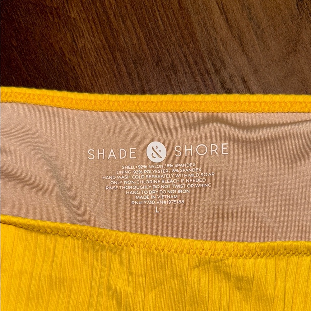 Keyhole Yellow Ribbed Bikini Set - Picture 5 of 5